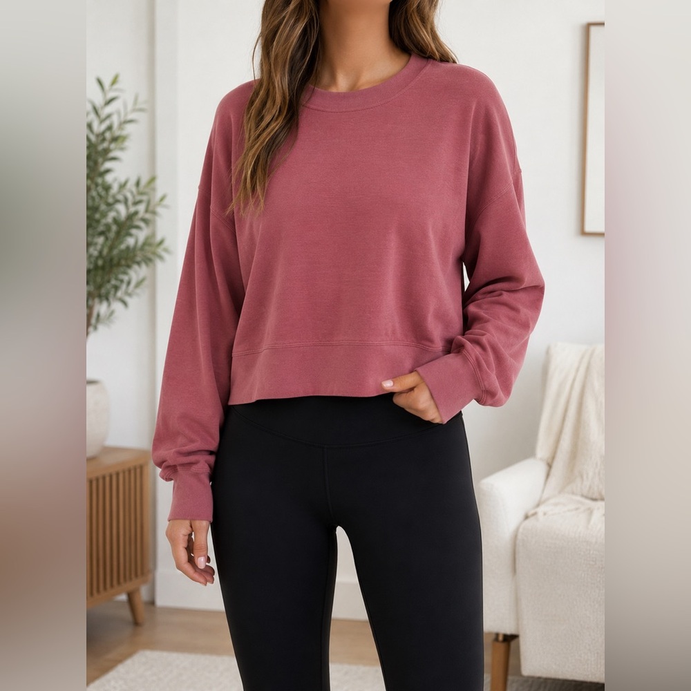 Lululemon Soft Modal Blend Crewneck Sweatshirt | Size 12 | Dusty Rose